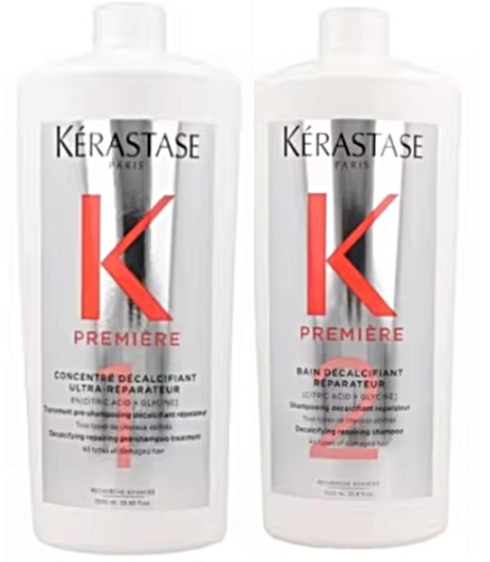 Kit Kérastase Premiere Pré Shamp + Bain Décalcifiant 1L - Vaidosa