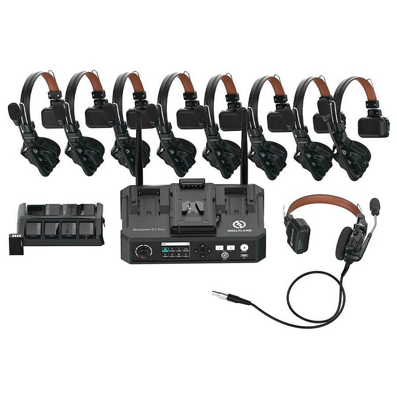 Hollyland Solidcom C1-8S PRO HUB | Intercom Sem Fio 8 Usuários