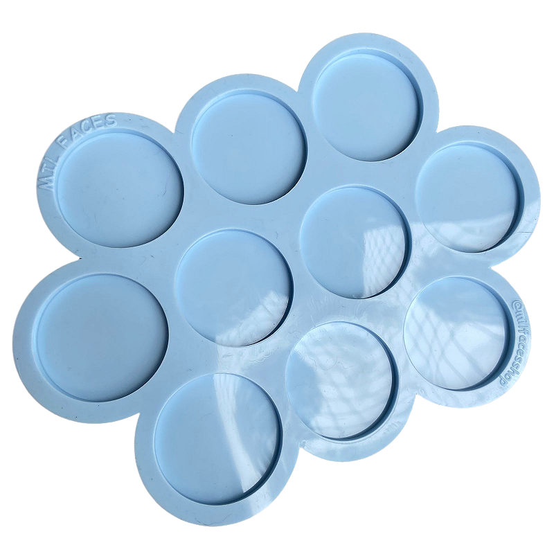 Molde Silicone Redondo 5cm M122 10 Cav Resina Pingente