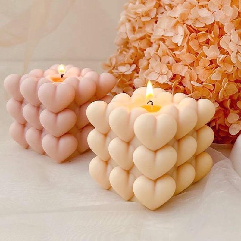 Molde Silicone Bubble Coração Bolinha Vela Sabonete M515