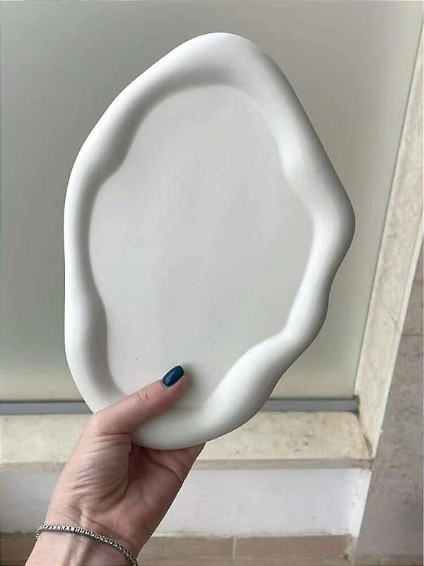 Molde Silicone Bandeja Geodo Oval Borda Redonda M702
