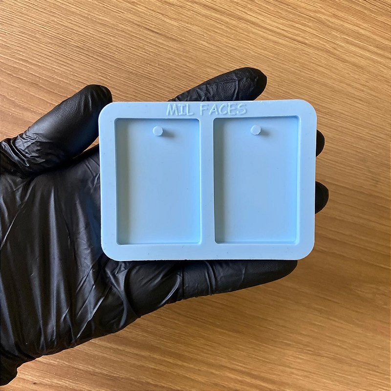 Molde Silicone Retangular 6x4 Tag Foto Resina M10