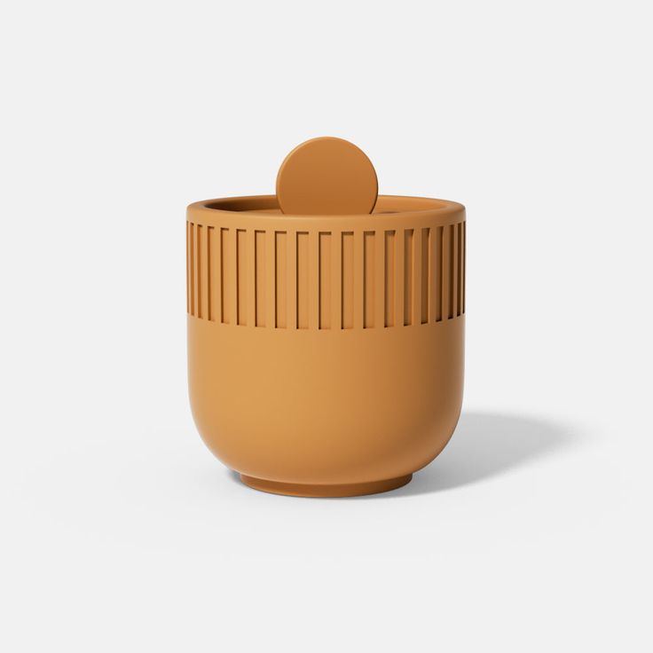 Molde Silicone Pote Ripado Vela Cimento M500