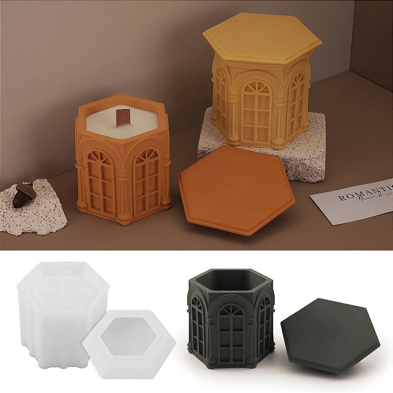 Molde Silicone Pote Vela Janela Sabonete Decoração Casa M19