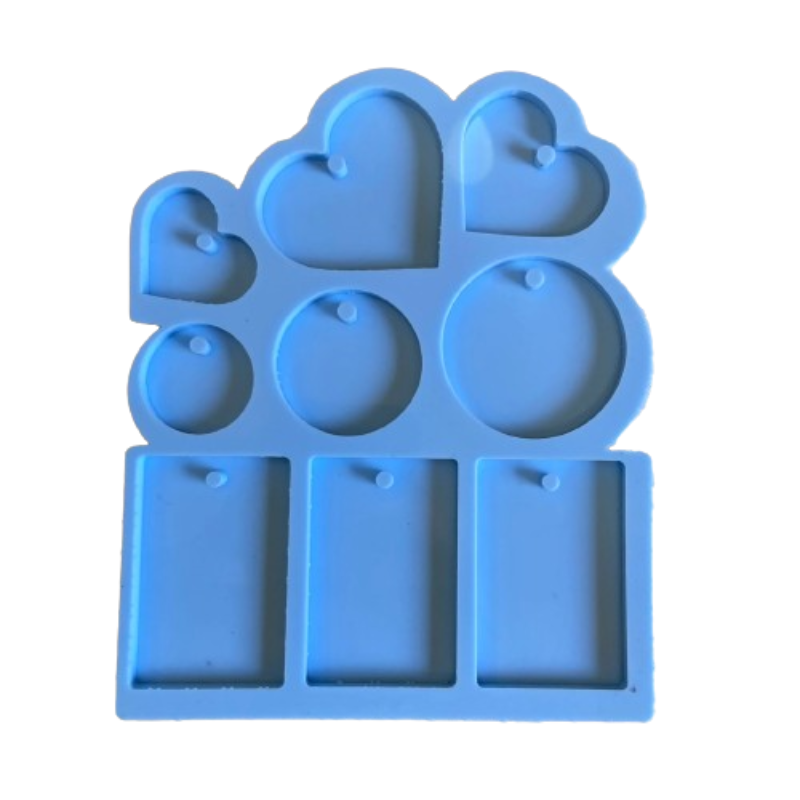 Molde Silicone 9 Pingentes Tag Variados Resina M45 Colar