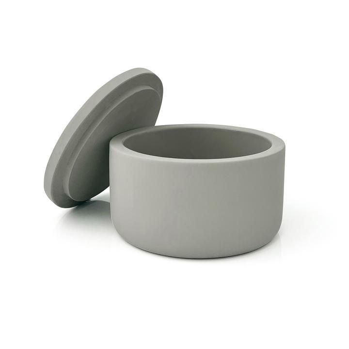 Molde Silicone Pote Baixo C/ Tampa Liso Vela Gesso M518