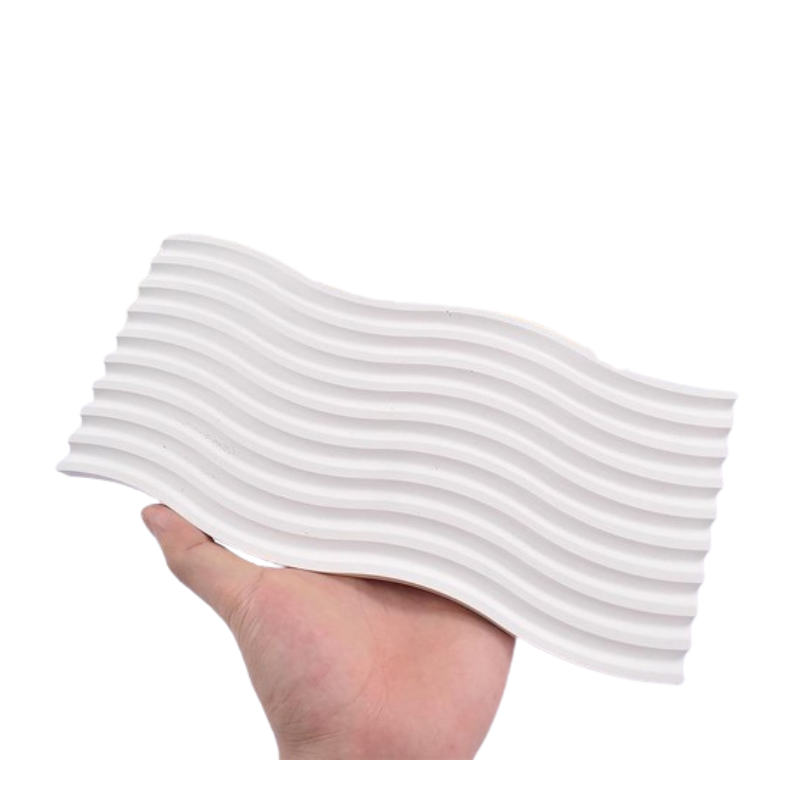Molde Silicone Bandeja Onda Resina Gesso Cimento Decora Bj01