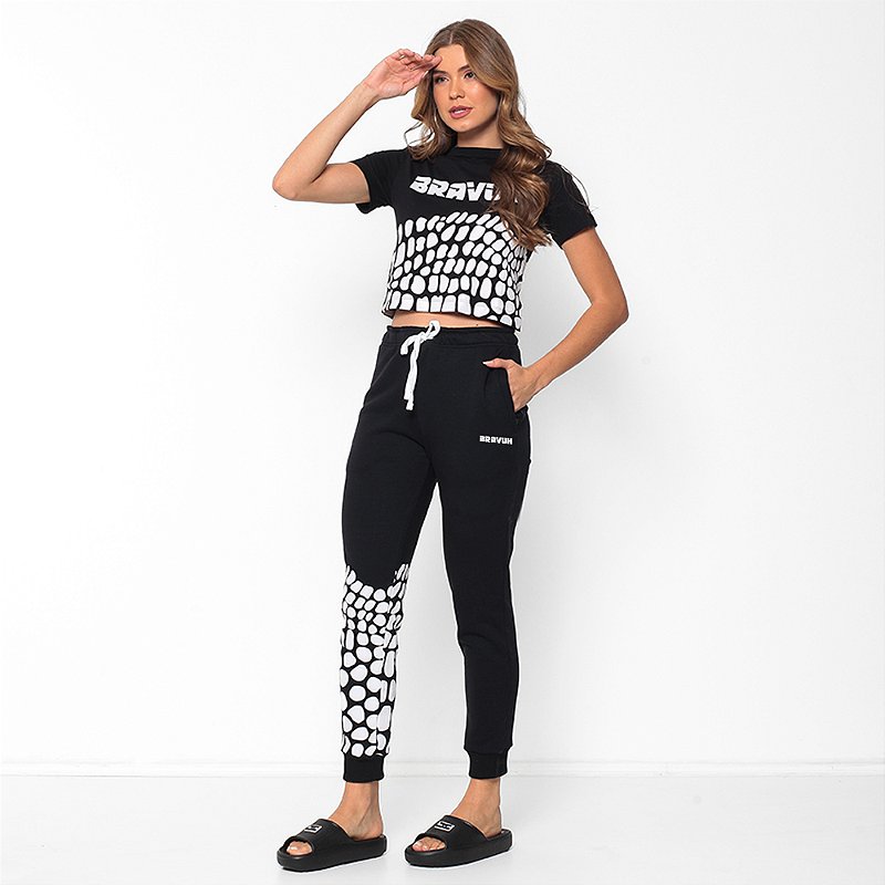 Calça Feminina Moletom Pedras