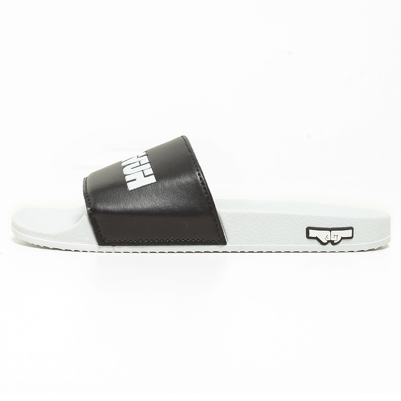 Chinelo Slide Branco e Preto Básico Ecofriendly