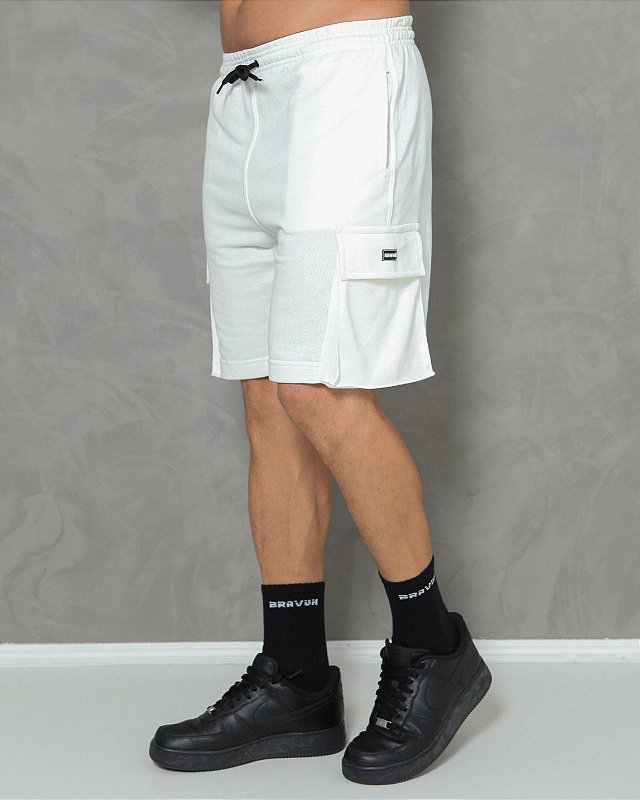Shorts Cargo Moletinho Basic BRAVUH - Off