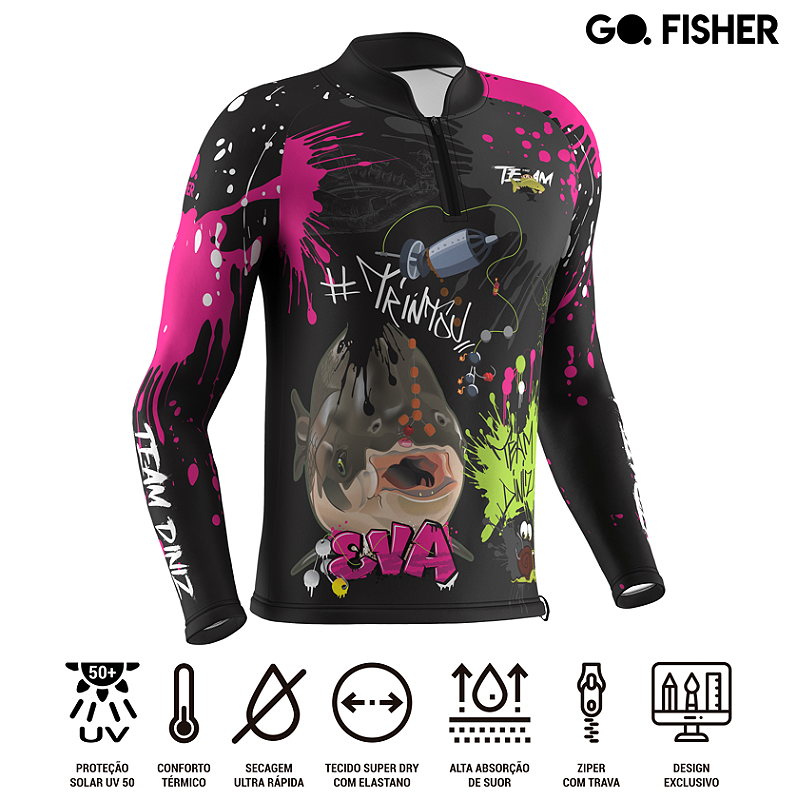 Camiseta #TEAMDINIZ 2024 - Diniz Pesca