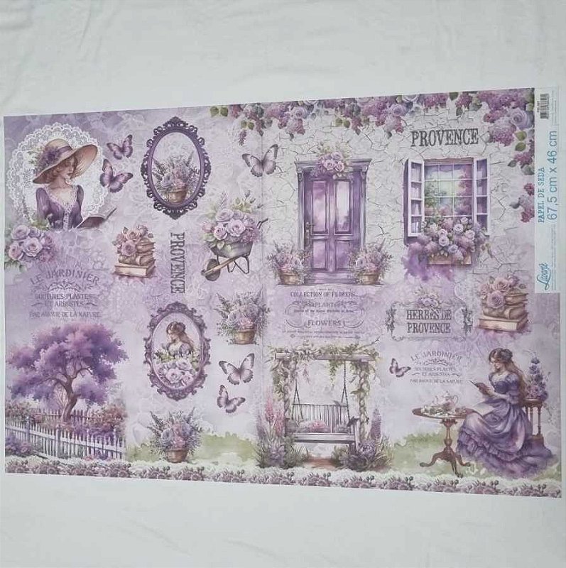 Papel de Seda PSL-057 67,5x46cm - Cor e Artes