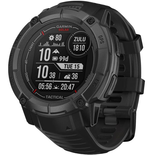 Relógio Garmin Instinct 2X Solar Tactical Preto com GPS e Monitor
