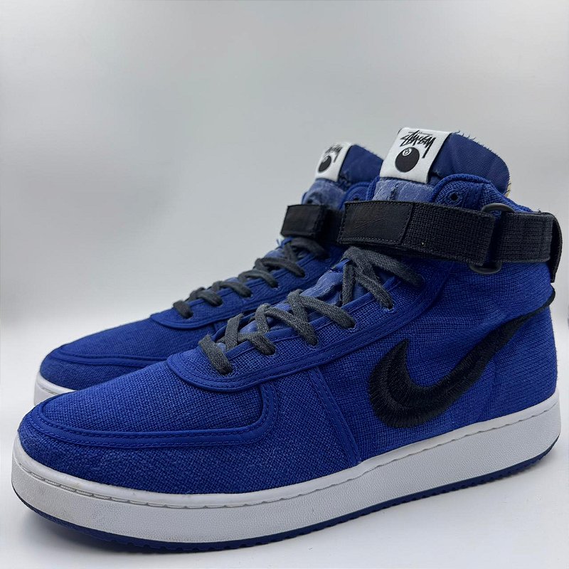 【 28.5 】STUSSY × NIKE バンダル ディープロイヤルブルー NIKE VANDAL HIGH STUSSY DEEP ROYAL BLUE - Bazar Do Tozzo