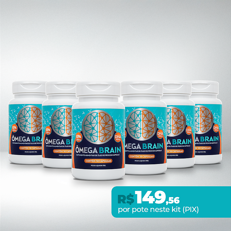 KIT C/ 6 ÔMEGA BRAIN (ideal para 2 meses)