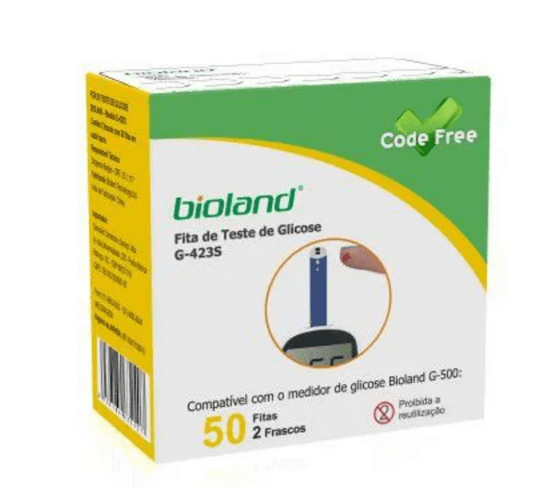 Tiras para Medição de Glicose com 50un. G-423S Bioland