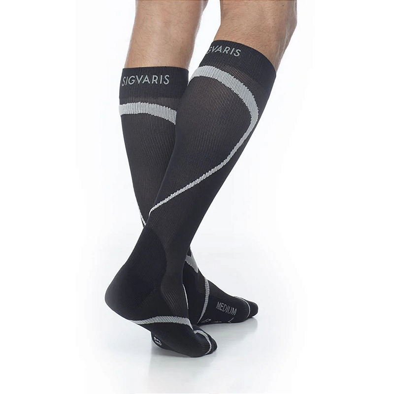 Meia Panturrilha 3/4 Performance 20-30mmHg Fechada Preta Unissex Sigvaris