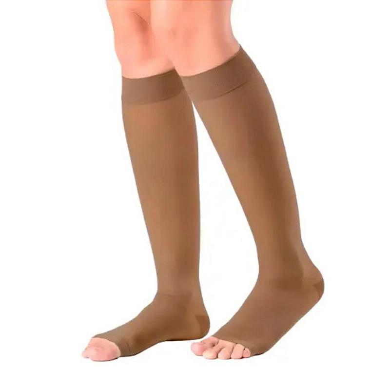 Meia Panturrilha 3/4 Ever Sheer 20-30mmHg Aberta Feminina Natural Escuro Sigvaris