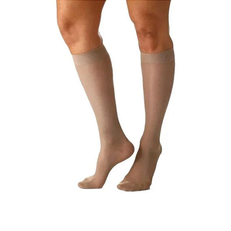 Meia Panturrilha 3/4 Premium 20-30mmHg Aberta Natural Escuro Unissex Sigvaris