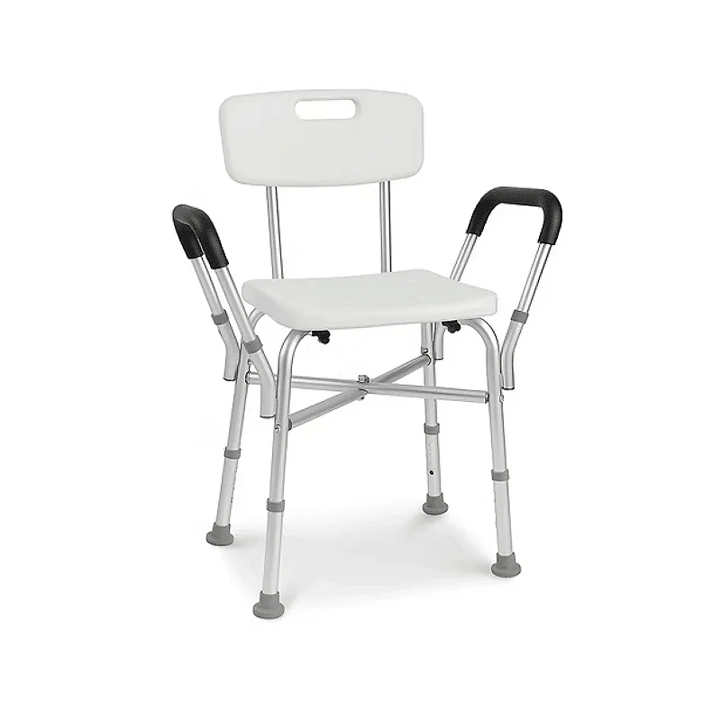 Banqueta de Banho Supermedy Com Encosto e Braço 145 kg