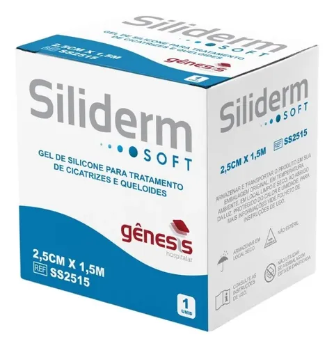 Fita De Gel Com Silicone Cicatrizes 1,5mx2,5cm Siliderm