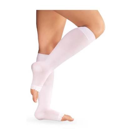 Meia Antitrombo Sigvaris 18-23 mmHg, 3/4 Panturrilha Coxa Cor Branca