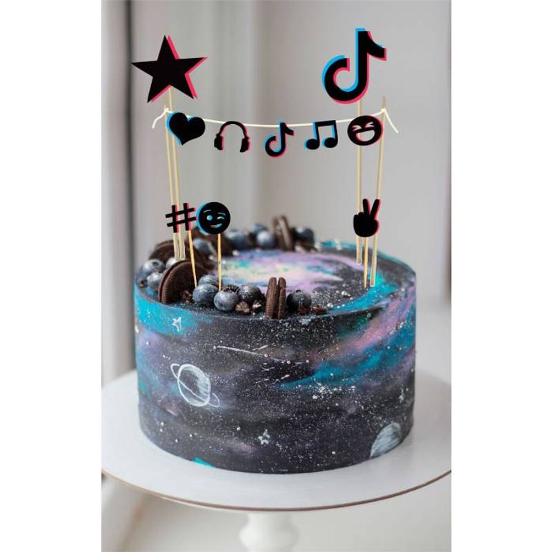 Festa TikTok Kit Decoração de Bolo Un Festas da 25 Tudo