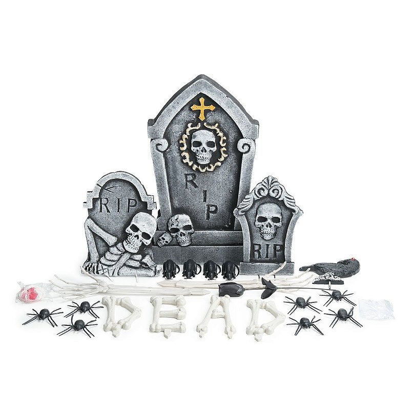 Kit Cemitério Noites do Terror para Decoração de Halloween Cromu
