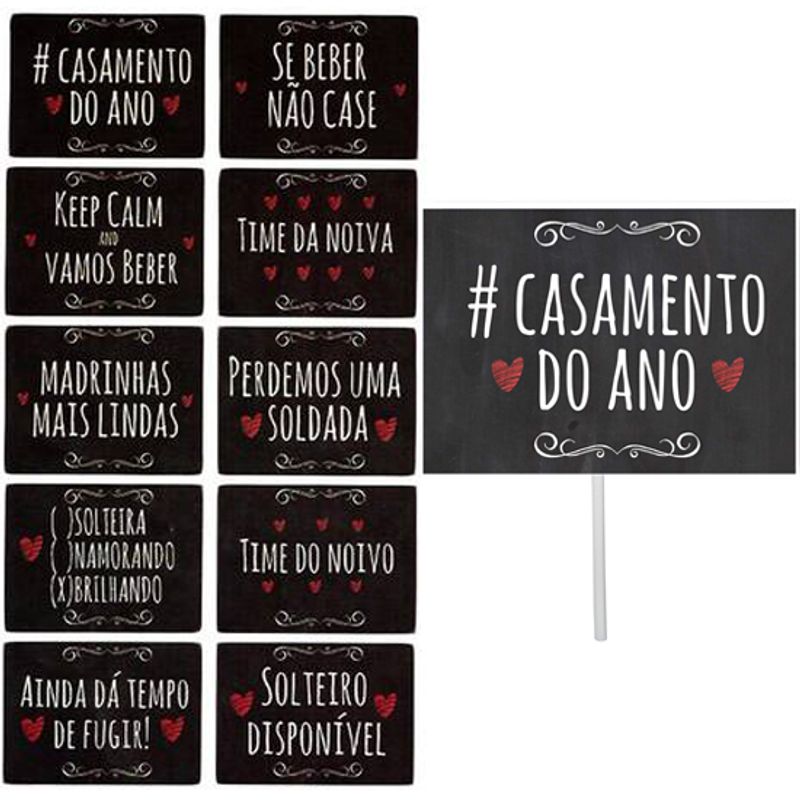 Plaquinha de Casamento Clássica Decore seu Grande Dia com