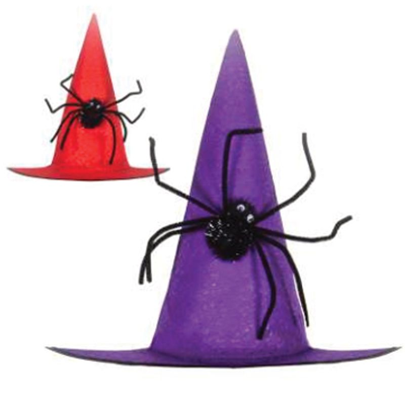 Chapéu de Bruxa de Halloween com Ponta e Tecido Silverplastic