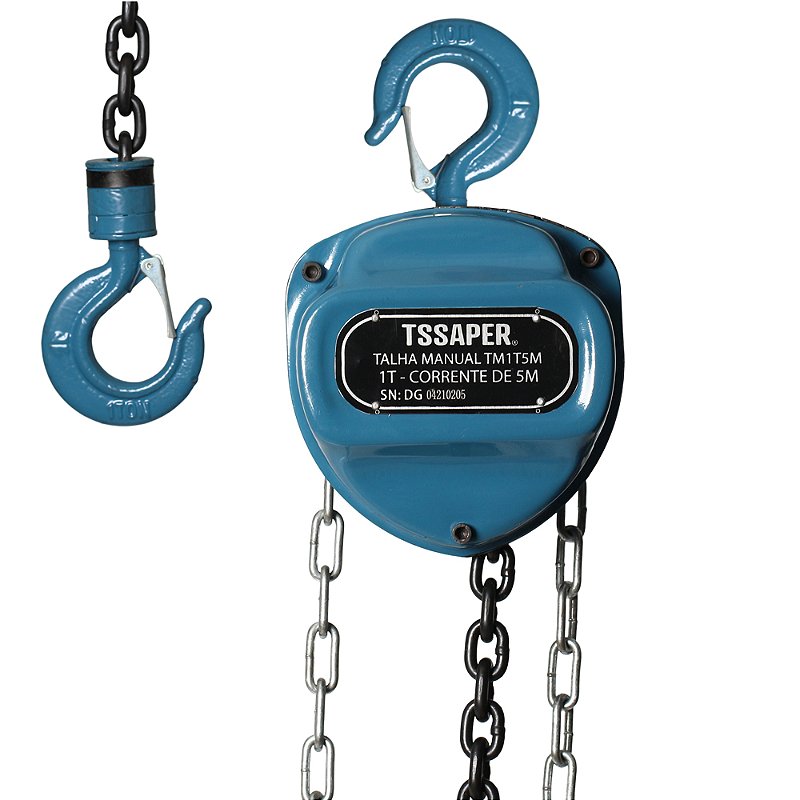 Talha manual 1 tonelada 5 metros Tssaper Modelo: TM1T5M - Deffer ...