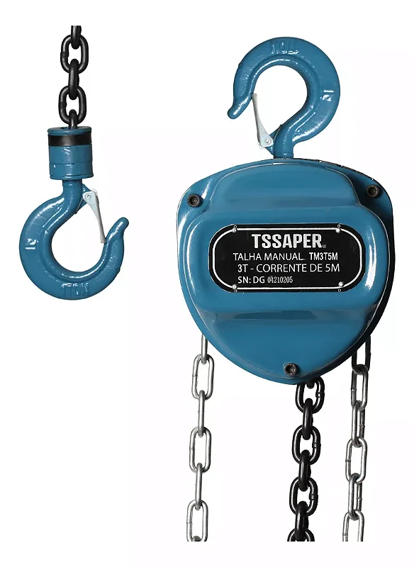 Talha3 Talha manual 3 toneladas 5 metros Tssaper Modelo: TM3T5M - Deffer ...