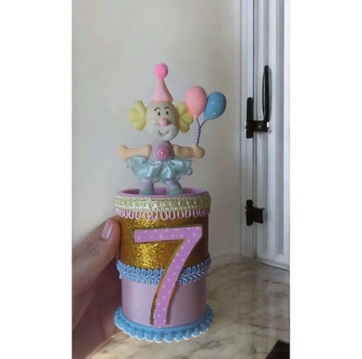 Kit personalizado de luxo circo rosa - 20 itens