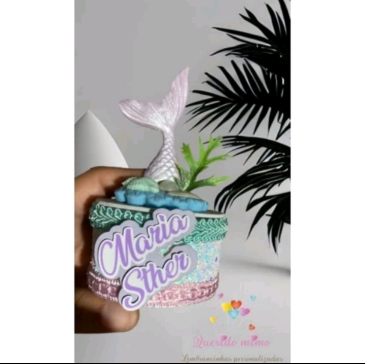 Kit personalizado de luxo fundo do mar menina - 20 itens