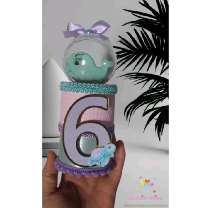 Kit personalizado de luxo fundo do mar menina - 50 itens