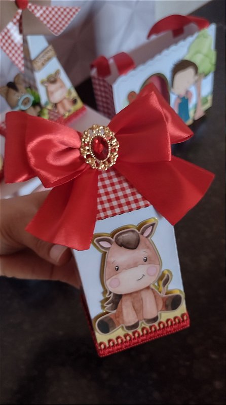 Kit festa fazendinha vermelha - 30 itens linha lixo