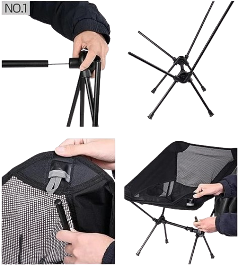 Cadeira Dobrável Portátil até 140kg - Conforto Onde Você Estiver