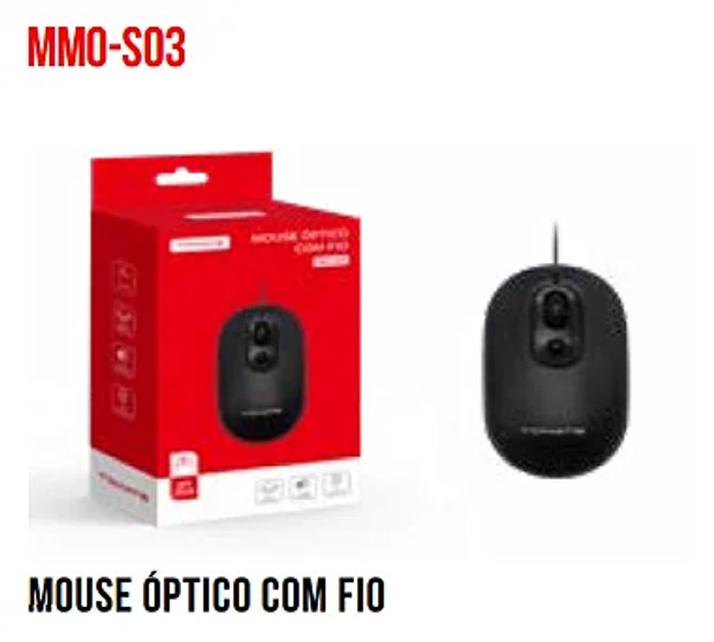 Mouse Óptico Tomate MMO-S03 - Alta Precisão 2000 DPI - Loja Tomate