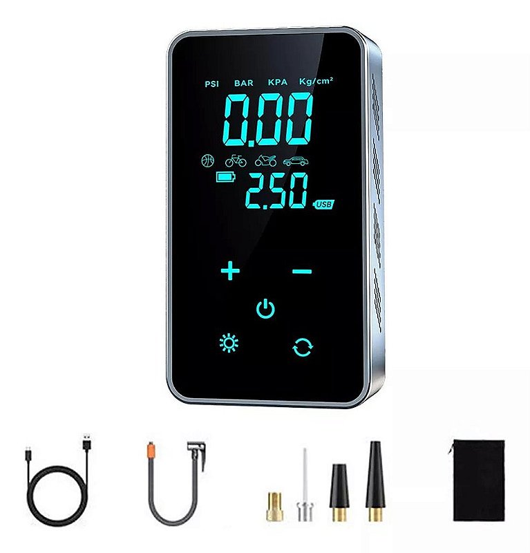 BOMBA DE AR PORTATIL INTELIGENTE SEM FIO 6A TOMATE MXB-008