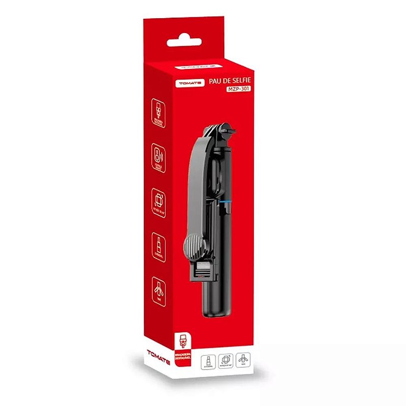 Selfie Stick Bluetooth Tomate MZP-301 - Captura Perfeita em