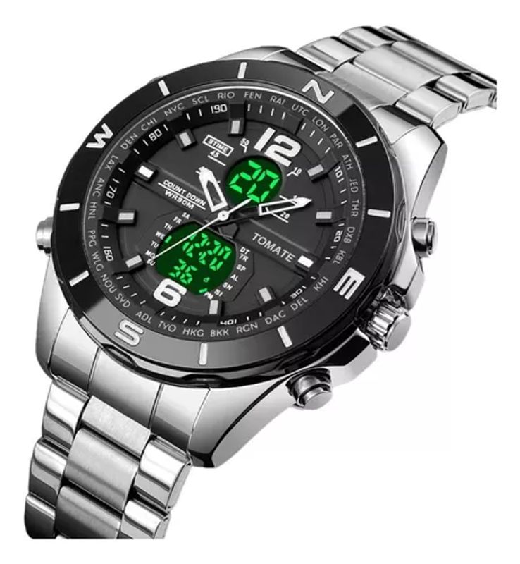 ダイカットメモ　15 Relógio de Pulso Cromado Tomate MTX-015 - Elegância e Durabilidade