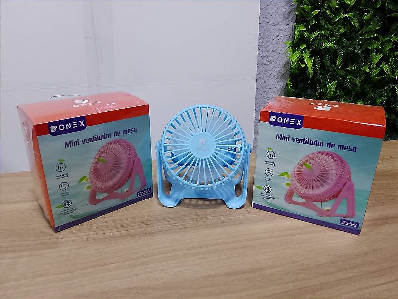VENTILADOR DE MESA REGARREGAVEL 3.7V ONEX VEN-8007