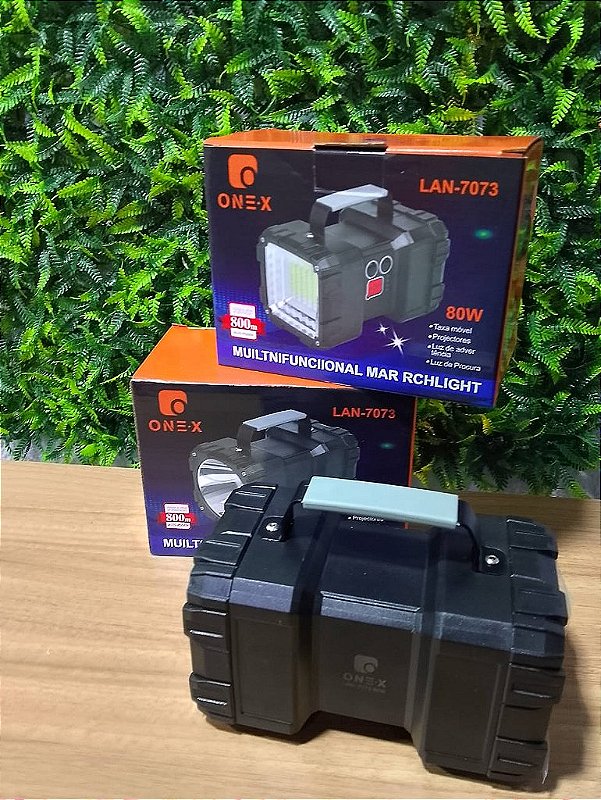 LANTERNA HOLOFORTE DE MAO MULTIFUNCIONAL 80W ONEX LAN-7073 - Loja