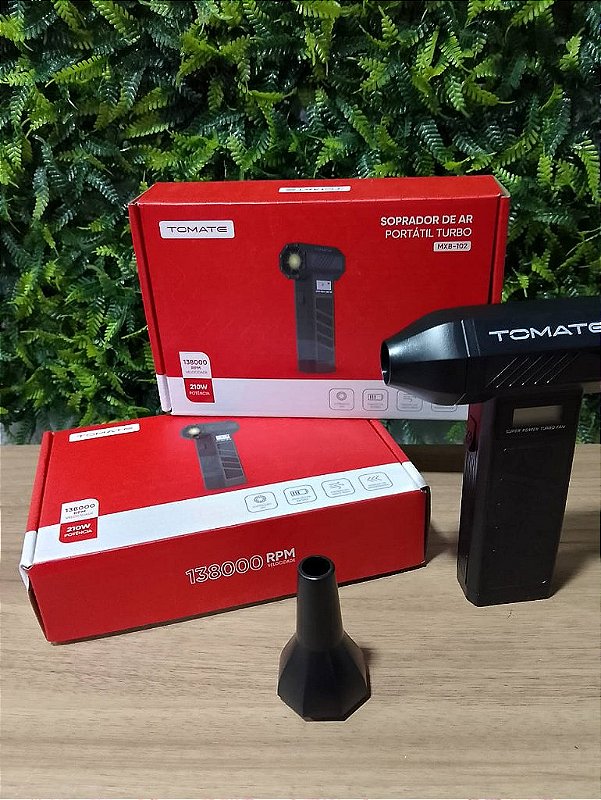 SOPRADOR DE AR PORTATIL RPM 138000 210W TOMATE MXB-102