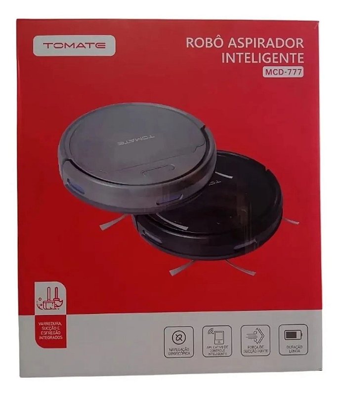 ROBO ASPIRADOR DE PÓ INTELIGENTE 20W TOMATE MCD-777