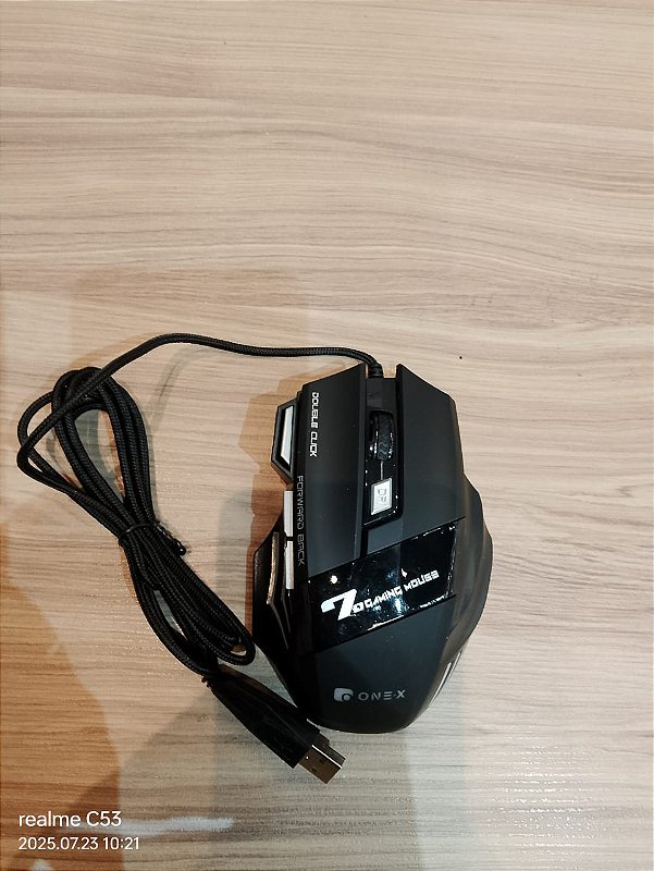 MOUSE GAMER COM FIO DOUBLE CLICK USB 3.0 1.8M 6000 DPI ONEX JP