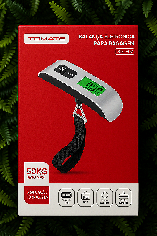 BALANÇA DIGITAL PARA BAGAGEM 50KG TOMATE STC-07 Loja Tomate
