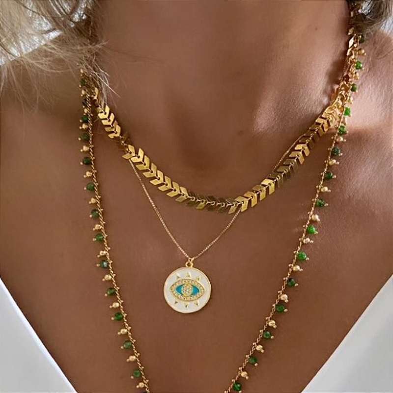 Gargantilha Escama de Peixe Chevron