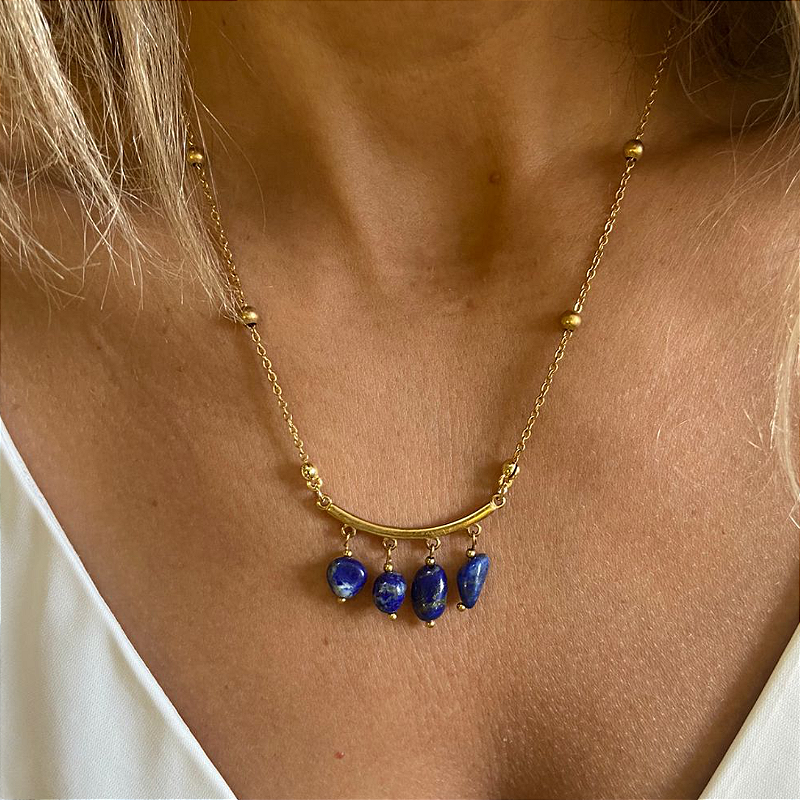 Colar Trave Lápis-Lazúli