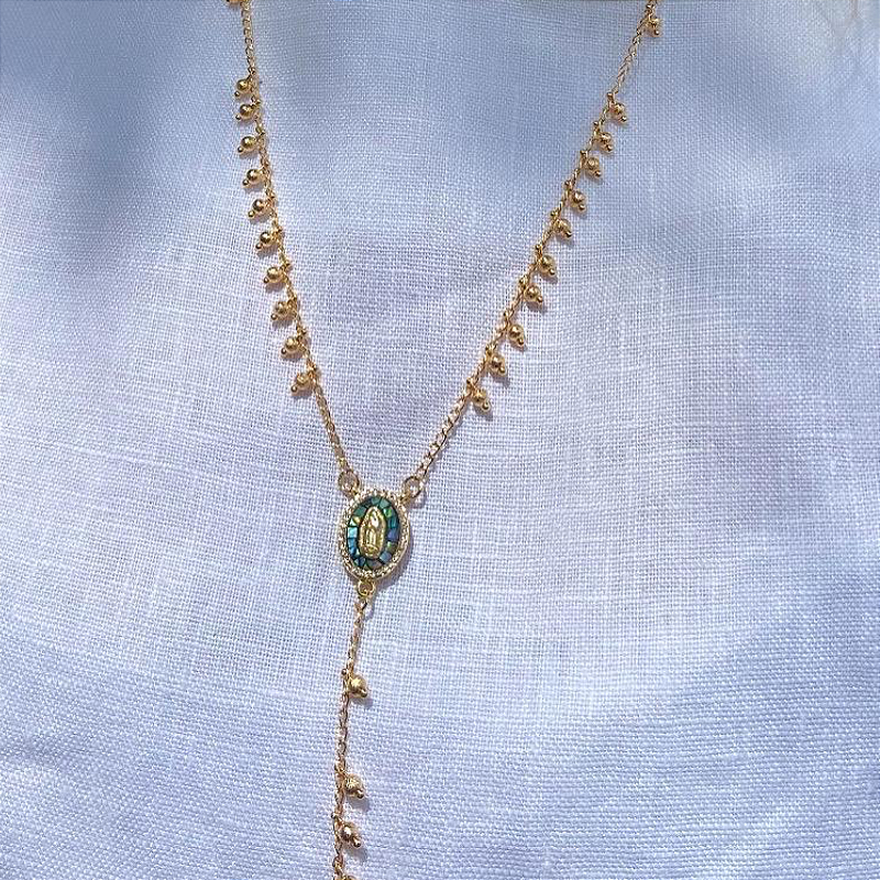 Terço mosaico de Abalone